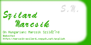 szilard marcsik business card